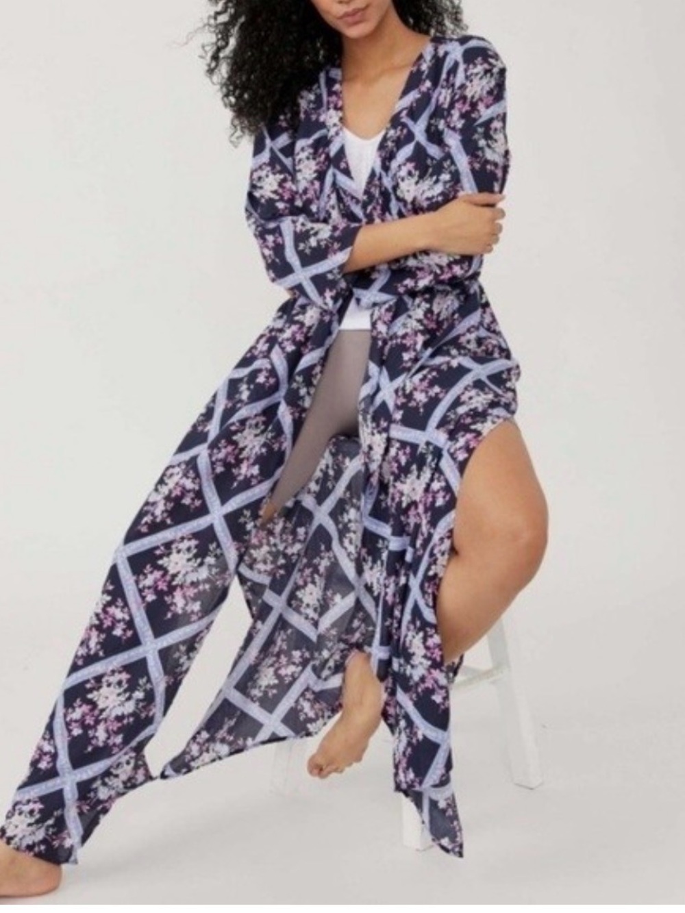 Free People” I’m the One “ robe in midnight floral NWT GORGEOUS